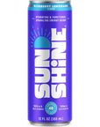 Sunshine Beverages Sparkling Energy Drink Blueberry Lemonade Caffeine Vitamin Water Coffee Alternative Healthy Energy Drinks Clean Energy Drink Bubbly Low Calorie Healthy Drinks 12 oz Pack of 12