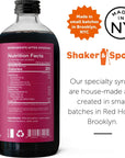 Shaker  Spoon Hibiscus Cocktail Syrup 16oz Hibiscus Flowers Sweet  Tart Flavored Syrups for Drinks Vegan Craft Cocktail Syrup for Mocktails Non Alcoholic Drinks Hibiscus Tea Soda Lemonade