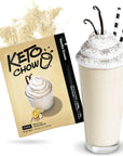 Keto Chow Vanilla Cream Core Unsweetened  Keto Meal Replacement Shake Powder  Nutritionally Complete  Low Carb  Delicious Easy Meal Substitute  Protein Rich  Dairy Free  Single Meal Serving