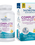 Nordic Naturals Complete Omega-D3, Lemon Flavor - 120 Soft Gels - 565 mg Omega-3 + 70 mg GLA + 1000 IU Vitamin D3 - EPA & DHA - Healthy Skin & Joints, Cognition, Positive Mood - Non-GMO - 60 Servings