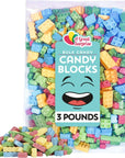 Building Blocks Candy  3 Pound Bag  Building Block Candies  Candy Bricks Assorted Flavors  Edible Blocks Assortment