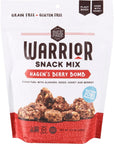 BeeFree Warrior Mix Gluten Free Granola Hagens Berry Bomb 9 Ounce and Bobs Salted Caramel 9 Ounce Bag Bundle