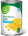 Amazon Fresh Canned Whole Kernel Corn No Salt Added 1525 Oz