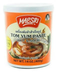 Maesri Tom Yum Paste  Authentic Thai Soup Base  Hot  Sour 14 Ounce