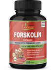 Forskolin Supplements Capsules 5000mg, 5 Month Supply, 150 Capsules & Turmeric Curcumin, Arjuna, Garcinia Cambogia, Green Tea - Support Body Management & Immune System - Coleus Forskohlii Extract