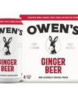 Owens Ginger Beer Premium Cocktail Mixer Made with Real Ginger Root and Fresh Lime Juice  82oz Cans 24 pack