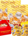 Sugar Free Butterscotch Hard Candy  Individually Wrapped FatFree 0 Trans Fat Sugarfree  Rich Buttley Creamy  Sweet  Yellow Button Disc Drops  Snack Desert Treat  2 Bags Plus Muchai Card