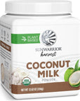 Organic Coconut Milk Powder with MCT  Coffee Creamer Alternative Raw Keto Paleo Gluten Free Sugar Free Diary Free Shelf Stable  Coconut Powdered Milk 358 G 179 SRV Organic Harvest by Sunwarrior