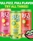 PLEZi FiZZ Carbonated Juice Drink  with Real Fruit Juice  70 Less Sugar  Plus Vitamin C and Fiber  LowSugar Bubbly Beverages for Kids  Great Soda Replacement  Lemon Lime Squeeze 84 fl oz