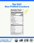 MadeGood Star Puffed Crackers Sea Salt 6 Bags 426oz Each Gluten Free Crackers