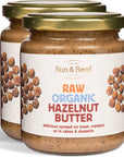 Sun & Seed - Raw Organic Nut Butter Spreads - Gluten-Free and Keto Friendly - Ultra Nutritious (250g) (Hazelnut (2 Pack))