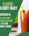 Zing Zang Bloody Mary Mix NonAlcoholic Cocktail Mixer 750 Fl Oz Cans Pack of 24