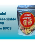 Bebeto 3 oz Premium Freeze Dried Peach Rings  Freeze Dried Candy  Sweet Treat  FatFree  CholesterolFree  Halal  BY KERVAN