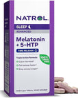 Natrol Advanced Sleep Melatonin + 5HTP, Dietary Supplement for Restful Sleep, 60 Time-Release Tablets, 60 Day Supply