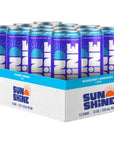 Sunshine Beverages Sparkling Energy Drink Blueberry Lemonade Caffeine Vitamin Water Coffee Alternative Healthy Energy Drinks Clean Energy Drink Bubbly Low Calorie Healthy Drinks 12 oz Pack of 12