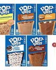 Pop Tarts Frosted Toaster Pastries Snickerdoodle Cookies  Creme Frosted Chocolate Fudge Brown Cinnamon Sugar and Smores 135 Ounce Pack of 5  with Two Make Your Day Lollipops