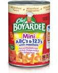 Chef Boyardee Mini ABCs and 123s with Meatballs 15 oz 4 Pack