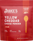 Judee’s Yellow Cheddar Cheese Powder 3lb - 100% Non-GMO, rBST Hormone-Free, Gluten-Free & Nut-Free - Made from Real Cheddar Cheese - Made in USA - Great in Sauces, Soups, Dips, and Seasonings