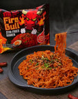 Fire Bull Ramen Intense Spicy StirFried Ramen  Authentic Korean Heat Meets Flavorful Delight  Thick Chewy Noodles  Quick  Easy Meal 4 Pouches