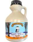 Organic Vermont Maple Syrup  Pure and All Natural  One Pint Jug 16 oz  Grade A Amber Rich  From Barred Woods Maple