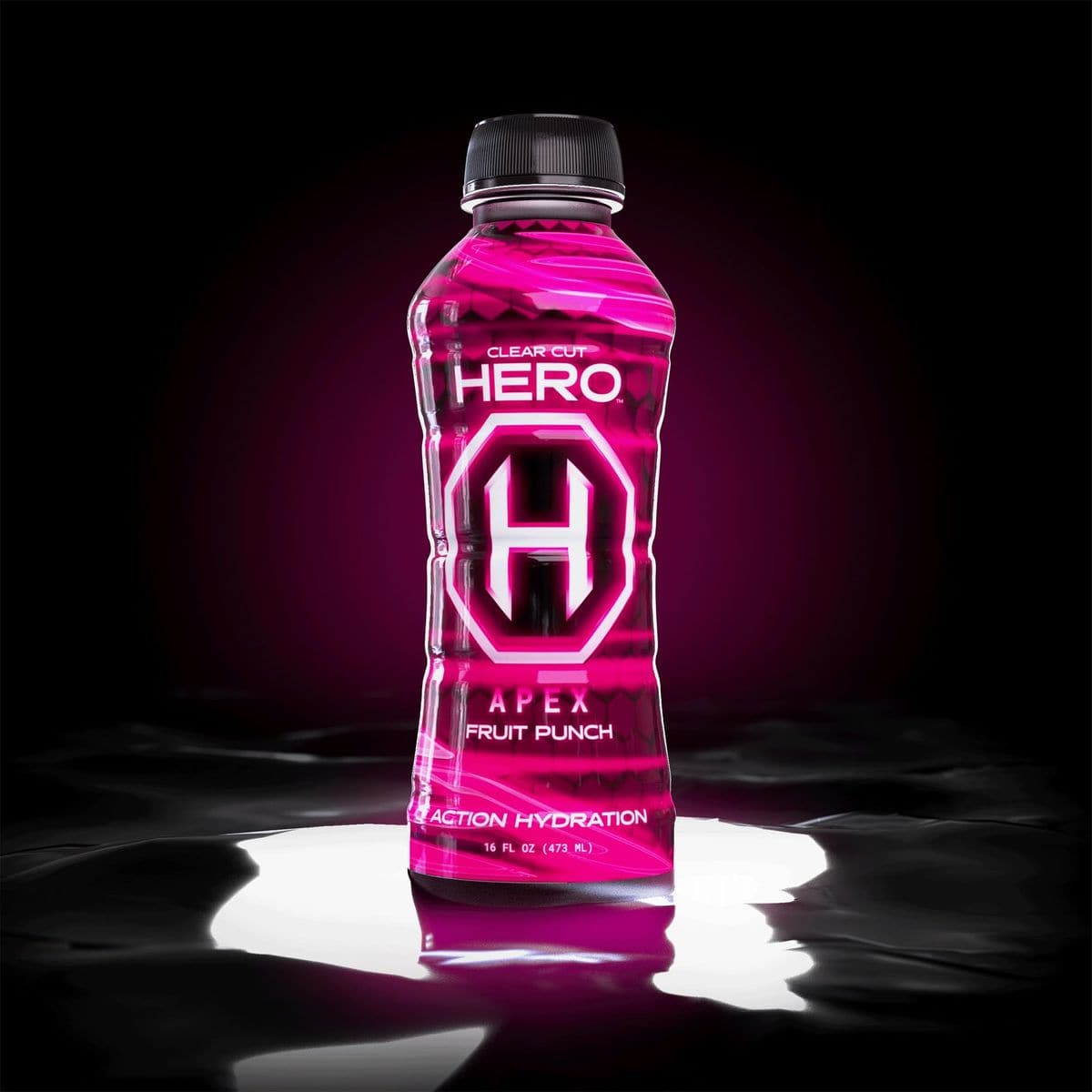 Clear Cut Hero HeroAid Sports Drink Apex Fruit Punch  Contains Essential Electrolytes for Peak Hydration  Natural Flavors  Ingredients Vitamins 5g Cane Sugar LowCalorie  16 Fl Oz Pack of 12