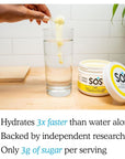 SOS Hydration Electrolyte Powder Drink Mix Supplement - 31 Servings (Lemon)