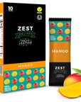 Fruit Snacks by Zest Delites Fruit Leather Mango Fruit Bars Healthy Snacks for Adults Dried Fruit No Sugar Added Mango 088 oz x 10