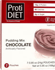 Protidiet Chocolate Flavor High Protein Instant Pudding Mix 759 oz Pouches Chocolate