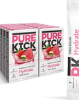 Pure Kick Hydration Singles To Go Drink Mix Strawberry Watermelon Includes 12 Boxes with 6 Packets in each Box 72 Total Packets