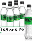 Sprite Zero Sugar Lemon Lime Diet Soda Pop Soft Drinks 169 fl oz 6 Pack