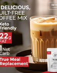 Keto Meal Replacement Coffee Packets with MCT Oils Coconut Oil GrassFed Butter and Redmond Real Salt  Organic Instant Coffee by Fat Fuel Company 15 Servings