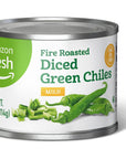 Amazon Fresh Diced Green Chili Peppers Mild 4 Oz