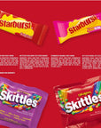 SKITTLES Original SKITTLES Wild Berry  STARBURST Original and STARBURST FaveReds Fun Size Chewy Candy Variety Bag 3228 Oz Jumbo Pack