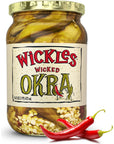 Wickles Pickles Wicked Okra 6 Pack  Sweet  Spicy Pickled Okra  Slightly Sweet Definitely Spicy Wickedly Delicious 16 oz Each