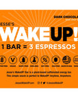 WAKE UP Caffeinated Chocolate Protein Bars Gluten Free Vegan 350mg of Caffeine Energy Kosher to help Boost Focus and Clarity 1 Bar  3 Espressos 6 Pack