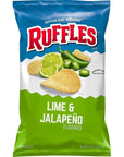 Ruffles Potato Chips Lime & Jalapeno, 8 Oz