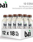 Bai Antioxidant Infused Water Beverage Molokai Coconut with Vitamin C and No Artificial Sweeteners 18 Fluid Ounce Bottle 12 Pack