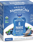 Mamma Chia Organic Prebiotic Squeeze Snack Blueberry Acai FiberRich Prebiotic Gut SupportUSDA Organic NonGMO Vegan Gluten Free 35 Ounce Pack of 24