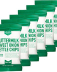 Lillie's Q - Buttermilk & Sweet Onion Kettle Chips, Vidalia Onion Potato Chips, Small Batch Kettle Chips, Individual Bags, Made with Gluten-Free Ingredients (1.375 oz, 6-Pack)