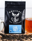 Revival Tea Company Earl Grey Tea  Black Tea Blend with Bergamot and Cornflower Petals  24 Tea Bags