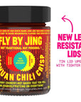 FLYBYJING Sichuan Chili Crisp, Gourmet Spicy Tingly Crunchy Hot Savory All-Natural Chili Oil Sauce w/Sichuan Pepper, Versatile Sauce Good on Everything and Vegan, 6oz (Pack of 1)