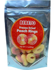 Bebeto 3 oz Premium Freeze Dried Peach Rings  Freeze Dried Candy  Sweet Treat  FatFree  CholesterolFree  Halal  BY KERVAN