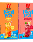 Wissotzky Iced Tea Bags Variety Pack 2 Pack  Cranberry  Peach Tea  Premium Herbal  Fruit Teas  Rich in Antioxidants