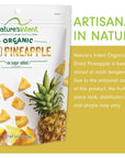 Natures Intent Organic Dried Pineapple  4 Pack x 35 Ounce  A Healthy Snack  Vegan Vegetarian USDA Organic NonGMO and GlutenFree with No Added Sugars or Preservatives  Real Dried Fruit