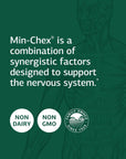 Standard Process Min-Chex - Whole Food Nervous System Supplement, Stress Relief with Soy Protein, Ascorbic Acid, Wheat Germ, Vitamin B6, Niacin, Iodine - 90 Capsules