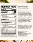 ProMix Nutrition Protein Puff Bars 12Pack  Chocolate Chip  Marshmallow Crispy Treat  Great Tasting  Healthy On The Go Snack  High Protein  Low Calorie  NonGMO  Free From Gluten Soy  Corn