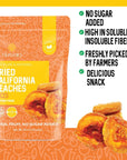 Dried Peaches No Sugar Added 1 Pound Dehydrated Peaches Fresh and Unsweetened Extra Fancy California Grown Dried Peaches All Natural NonGMO 16 Ounces