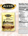 Alessi Autentico Premium Seasoned Risotto Italian Arborio Rice Easy to Prepare 8oz Porcini Mushroom Pack of 6