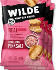 Himalayan Pink Salt Protein Chips by Wilde, Thin and Crispy, High Protein, Keto Friendly, Made with Real Ingredients, 2.25oz Bag (3 Count)