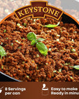 Keystone All Natural Ground Beef 14 Ounce Long Term Emergency Survival Food Canned Meat  Fully Cooked Ready to Eat  Gluten Free Family Pack of 6